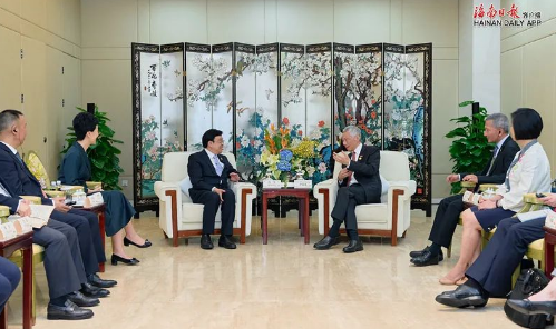 海南省委书记冯飞会见新加坡总理李显龙 - 第1张