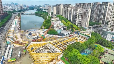 海口白龙路-海甸岛下穿通道工程总进度完成65%