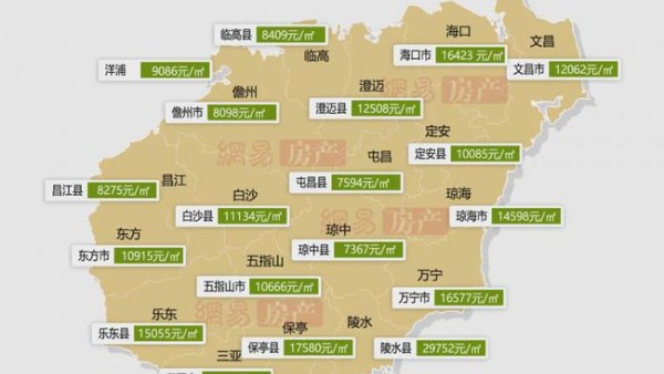 海南最新房价、销量地图：全岛均价涨9.5%！